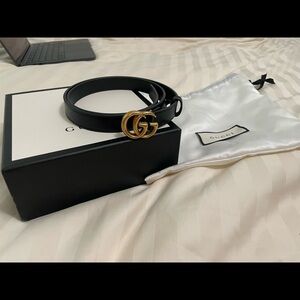 Authentic Gucci GG thin belt